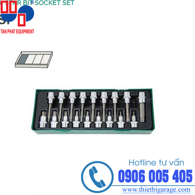 Bộ khẩu 1/2 in đầu lục giác chìm 12 chi tiết S09H4118SP