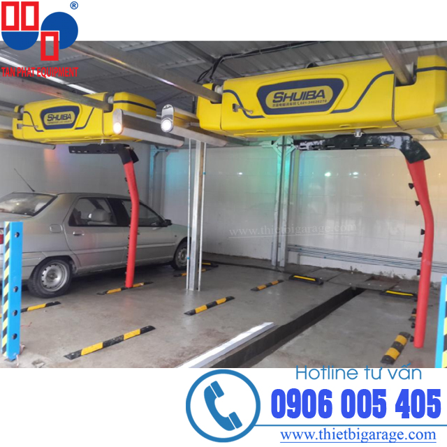 Hệ thống rửa xe tự động tay Robot phun áp lực cao