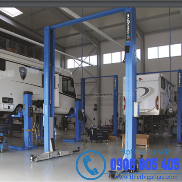 Cầu nâng hai trụ thủy lực công suất 4.5 tấn