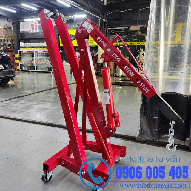 Cẩu móc động cơ 2 tấn thân gập gọn