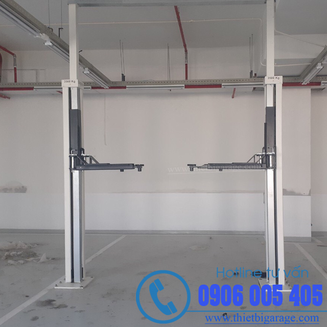 Cầu nâng ô tô 2 trụ thủy lực Nussbaum HF 3S 3500 chuyên dùng cho BMW