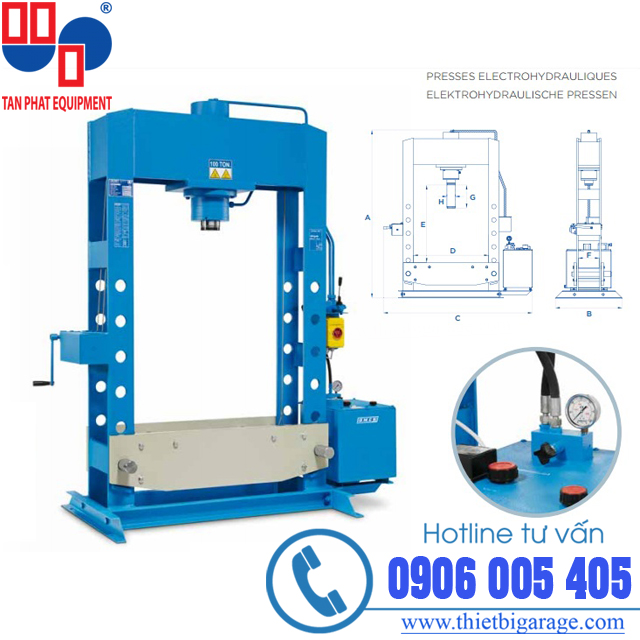 Máy ép thủy lực 30 tấn hoạt động bằng điện